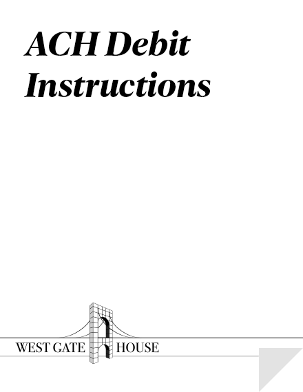 ACH debit Instructions