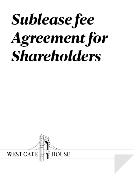 Sublease fee Agreement